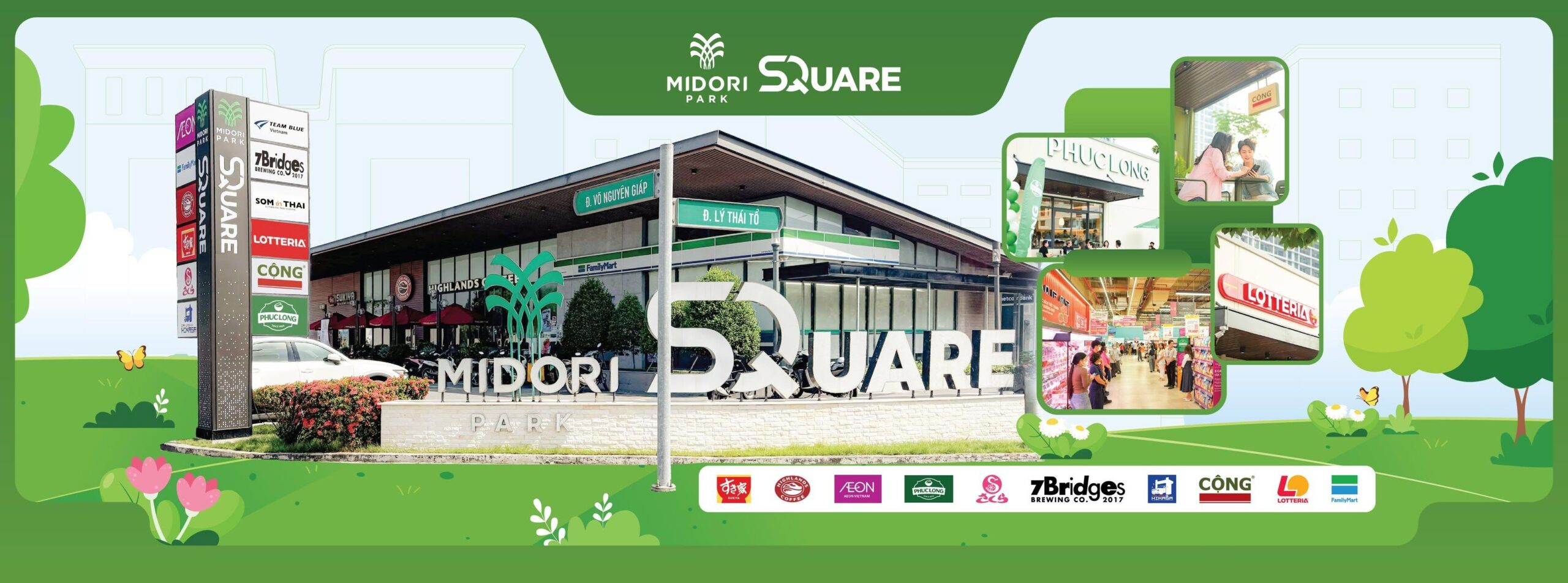 Các thương hiệu tại MIDORI PARK Square
