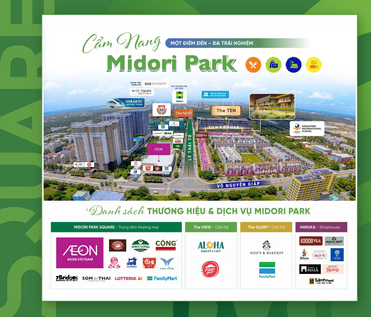 Cập nhật các dự án nhà ở + thương mại tại MIDORI PARK